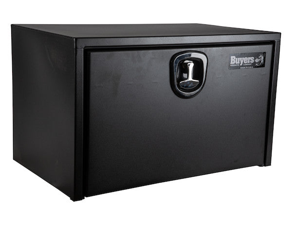 Load image into Gallery viewer, 18x18x30 Inch Textured Matte Black Steel Underbody Truck Box with 3-Point Latch
