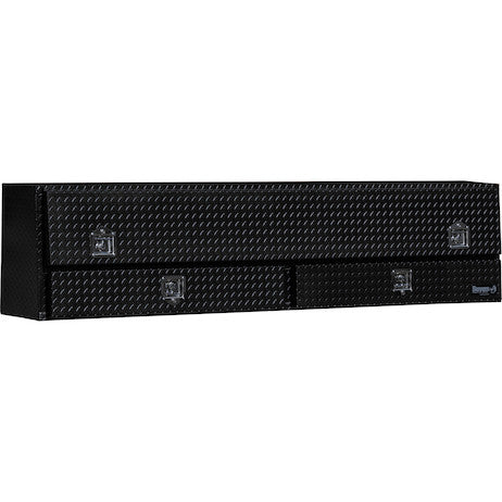 Load image into Gallery viewer, 21x13x88 Inch Matte Black Diamond Tread Aluminum Contractor Truck Box With Drawers
