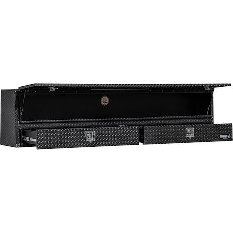21x13x88 Inch Matte Black Diamond Tread Aluminum Contractor Truck Box With Drawers