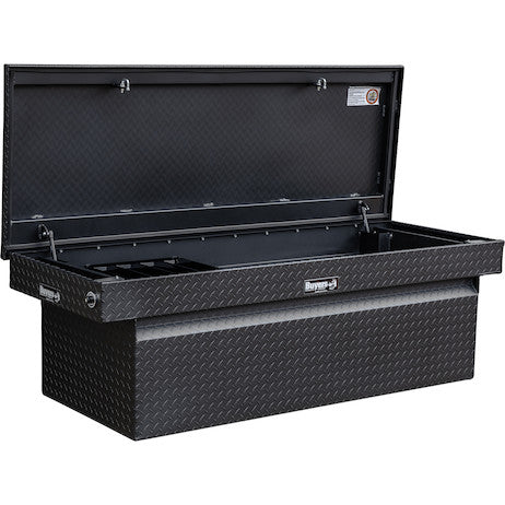 Load image into Gallery viewer, 23x27x71 Inch Textured Matte Black Diamond Tread Aluminum Crossover Truck Box
