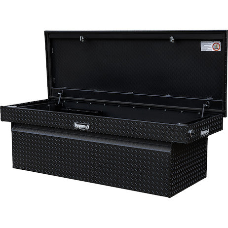 Load image into Gallery viewer, 23x27x71 Inch Textured Matte Black Diamond Tread Aluminum Crossover Truck Box
