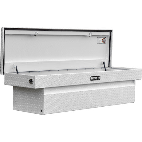 Load image into Gallery viewer, 18x20x71 Inch Gloss White Diamond Tread Aluminum Crossover Truck Tool Box

