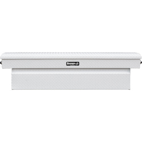 18x20x71 Inch Gloss White Diamond Tread Aluminum Crossover Truck Tool Box