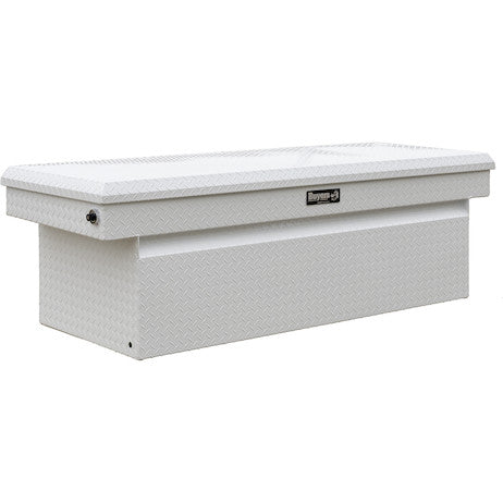 Load image into Gallery viewer, 23x27x71 Inch Gloss White Diamond Tread Aluminum Crossover Truck Box
