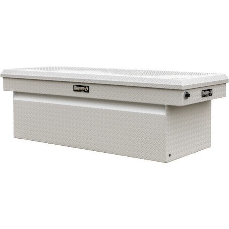 23x27x71 Inch Gloss White Diamond Tread Aluminum Crossover Truck Box