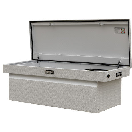 23x27x71 Inch Gloss White Diamond Tread Aluminum Crossover Truck Box