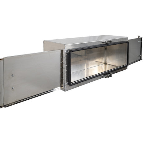 18x18x36 Inch Smooth Aluminum Underbody Truck Tool Box - Double Barn Door, Cam Lock Hardware