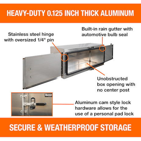 Load image into Gallery viewer, 18x24x48 Inch Smooth Aluminum Underbody Truck Tool Box - Double Barn Door, Cam Lock Hardware
