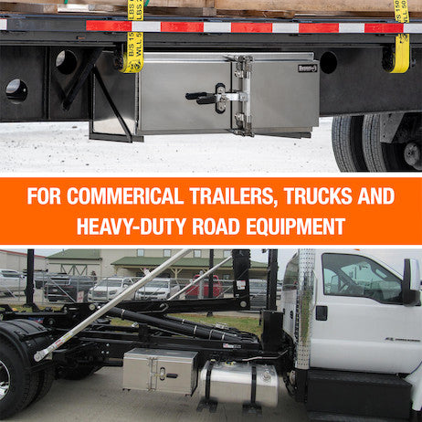 Load image into Gallery viewer, 18x24x48 Inch Smooth Aluminum Underbody Truck Tool Box - Double Barn Door, Cam Lock Hardware
