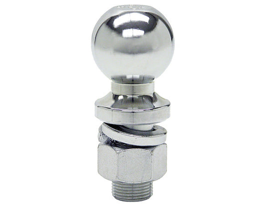1-7/8 Inch Chrome Hitch Ball With 1 Inch Shank Diameter x 2-1/8 Inch Long