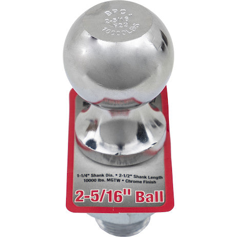 Load image into Gallery viewer, 2-5/16 Inch Bulk Chrome Hitch Balls With 1-1/4 Inch Shank Diameter x 2-1/2 Long
