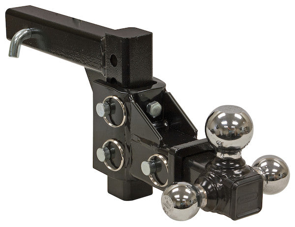 Load image into Gallery viewer, Adjustable Tri-Ball Hitch Solid Shank With Chrome Balls
