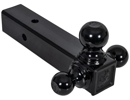 Tri-Ball Hitch with Black Towing Balls - 2-1/2 Inch Receiver