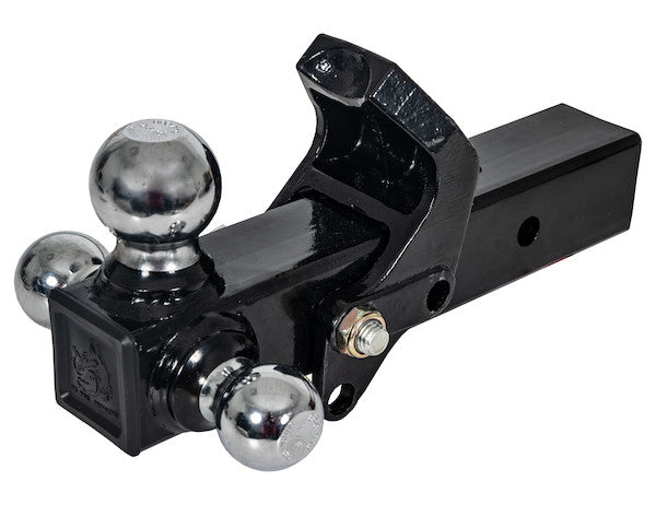 Load image into Gallery viewer, Tri-Ball Hitch with Pintle Hook and Chrome Towing Balls - 2-1/2 Inch Receiver
