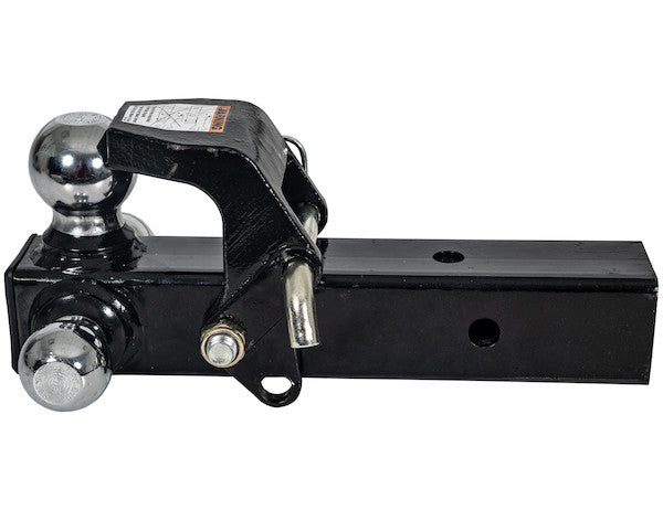 Load image into Gallery viewer, Tri-Ball Hitch with Pintle Hook and Chrome Towing Balls - 2-1/2 Inch Receiver
