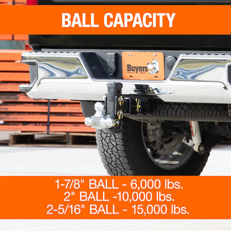 Load image into Gallery viewer, Adjustable Tri-Ball Hitch with Chrome Towing Balls for 2-1/2 Inch Hitch Receivers
