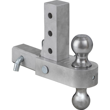 Load image into Gallery viewer, Adjustable Dual Ball Hitch with Chrome Towing Balls for 2 Inch Hitch Receivers
