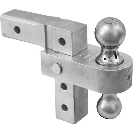Load image into Gallery viewer, Adjustable Dual Ball Hitch with Chrome Towing Balls for 2 Inch Hitch Receivers
