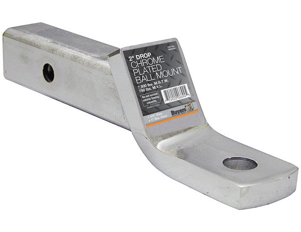 Load image into Gallery viewer, 2 Inch Ball Mount With 6 Inch Drop x 10 Inch Long Tube Chrome

