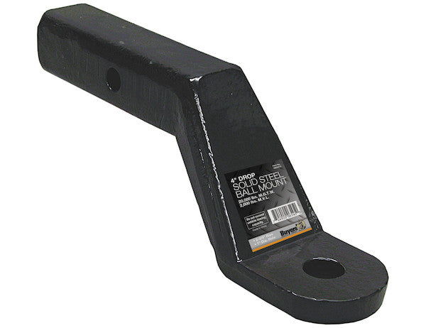 Load image into Gallery viewer, 2 Inch Heavy-Duty Ball Mount 4 Inch Drop x 7-7/8 Long Tube Black For 1 Inch Hole
