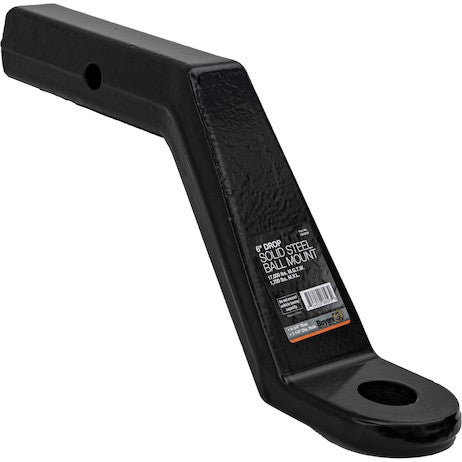 Load image into Gallery viewer, 2 Inch Heavy-Duty Ball Mount 6 Inch Drop x 9-3/8 Long Tube Black For 1-1/4 Hole
