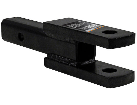 2 Inch Square Solid Shank Clevis Ball Mount Black 9-1/4 Inch Long