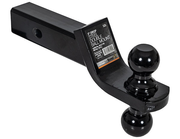 Load image into Gallery viewer, Towing Ball Mount With Dual Black Balls - 2 Inch And 2-5/16 Inch Balls

