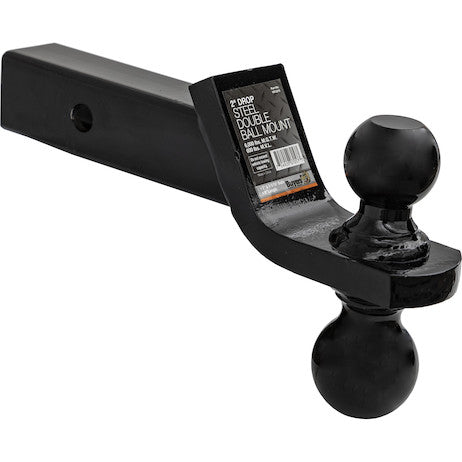 Load image into Gallery viewer, Towing Ball Mount With Dual Black Balls - 2 Inch And 2-5/16 Inch Balls
