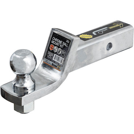 2 Inch Chrome Ball Mount Kit With 2 Inch Shank And 2 Inch Drop-Cotter Pin Hitch