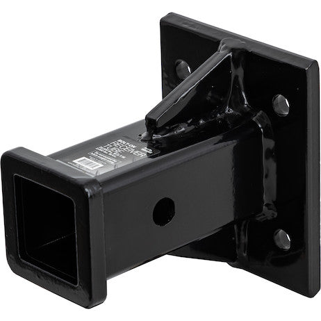 Load image into Gallery viewer, Black Receiver Tube 2 Inch I.D. x 6 Inch Long Welded To 1/2 Inch Mounting Plate
