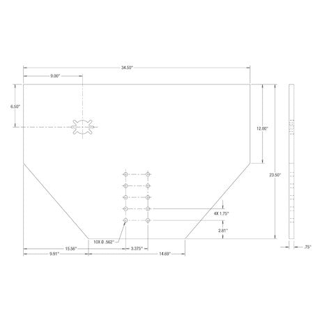 Load image into Gallery viewer, Fabricators Hitch Plate 3/4 x 34-1/2 x 23-1/2 Inch
