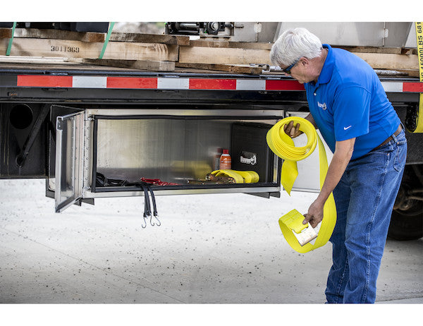 Load image into Gallery viewer, 4 Inch x 27 Foot Winch Strap With Flat Hook - 15,000 Pound Capacity
