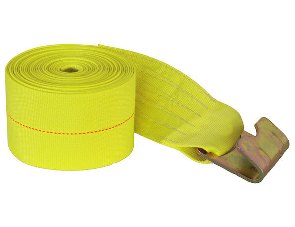 Load image into Gallery viewer, 4 Inch x 27 Foot Winch Strap With Flat Hook - 15,000 Pound Capacity

