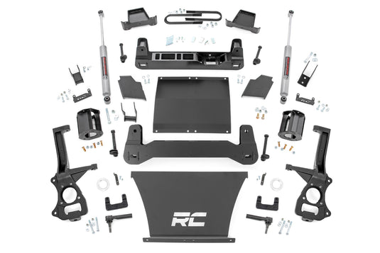 Rough Country 6 Inch Lift Kit, Mono Leaf Rear, N3 Rear Shocks - 2025-2026 Chevrolet Silverado 1500