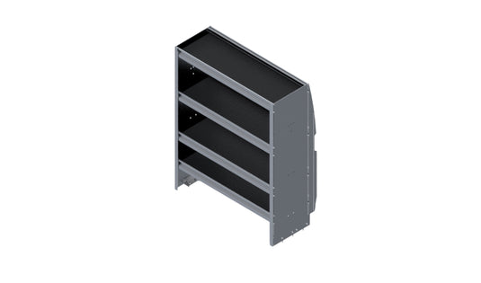 4 Shelf Unit Without Bins, Universal, 36"L x 16-7/16"D x 46"H