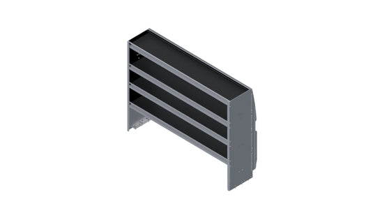 4 Shelf Unit Without Bins, Universal, 60"L x 16-7/16"D x 46"H