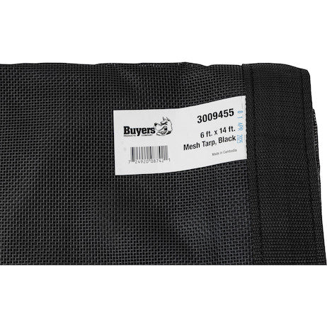 Heavy Duty Black Mesh Tarp 6 x 14 Foot