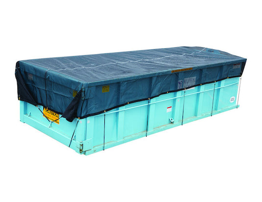 Heavy Duty Black Mesh Tarp 12 x 24 Foot For Roll-Off Container-Manual