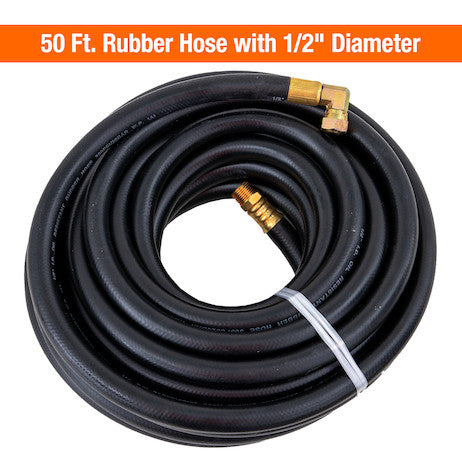 Load image into Gallery viewer, 50 Foot Rubber Hose - 1/2 Inch Diameter (Works with Hose Reel #HR1250)
