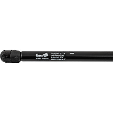 40 Pound Gas Spring with 10mm Ball Stud - 12 Inches Extended / 8 Inches Compressed
