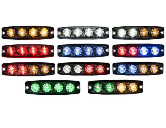 Ultra Thin 4.5 Inch Red/Blue LED Strobe Light