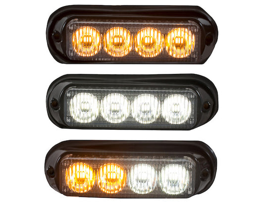5 Inch Amber/Clear LED Mini Strobe Light