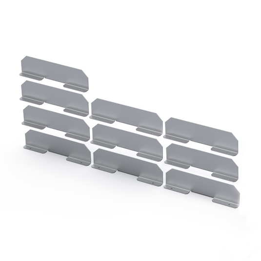 Shelf Divider, 12" Deep, 10 Pack, 12-1/8"L x 3"H, Bulk Buy