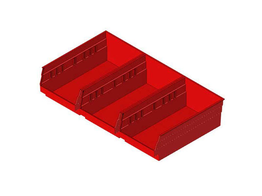 Bin Package for 12" x 24" Bin Shelf, 6-5/8" Wide Bins, 3 Pack, QSB102