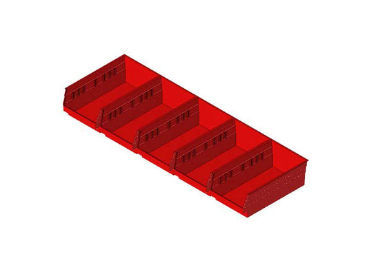Bin Package for 12" x 36" Bin Shelf, 6-5/8" Wide Bins, 5 Pack, QSB102