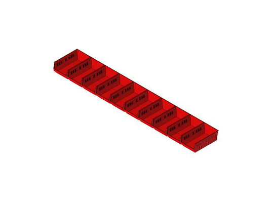 Bin Package for 12" x 72" Bin Shelf, 6-5/8" Wide Bins, 10 Pack, QSB102