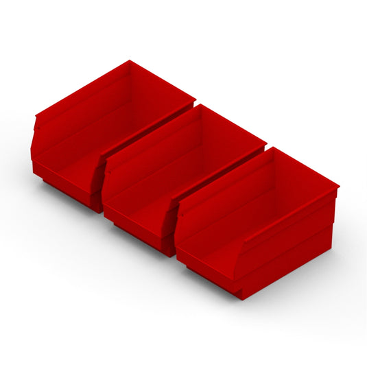 Bin Package for 10" x 24" Bin Shelf, 6" Wide Bins, 3 Pack, QUS221