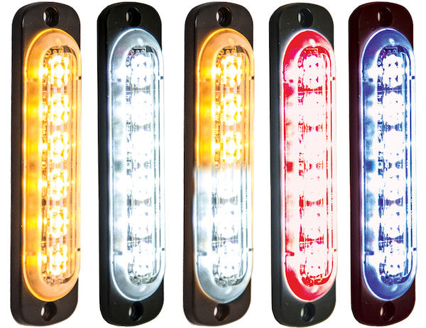Load image into Gallery viewer, Thin 4.5 Inch Amber/Clear Vertical LED Strobe Light
