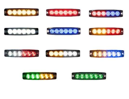 Ultra Thin 5 Inch Clear/Red LED Strobe Light