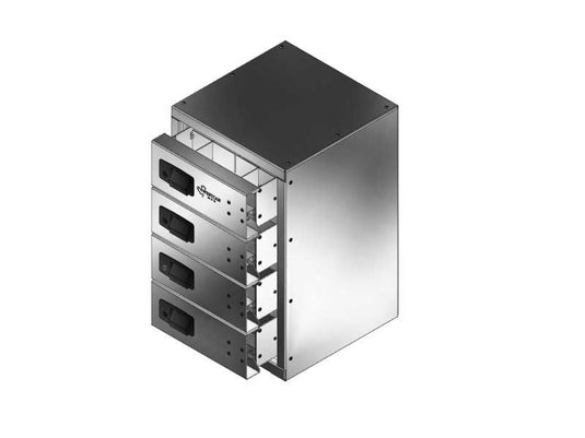 Four Drawer Unit, 15"L x 15"D x 24"H